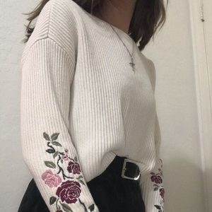 ribbed rose long sleeve